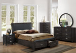 Lyric Brownish Gray Wood Queen Sleigh Storage Bed