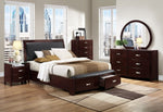 Lyric Dark Espresso Wood Cal King Sleigh Storage Bed