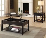 Malachi Black Wood Coffee Table with Lift Top