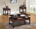 Malachi Walnut Wood Square 1-Drawer End Table