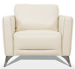 Malaga Contemporary Cream Leather Chair