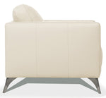 Malaga Contemporary Cream Leather Chair