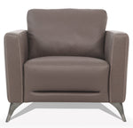 Malaga Contemporary Taupe Leather Chair