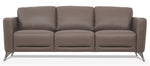 Malaga Contemporary Taupe Leather Sofa