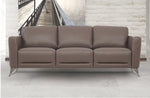 Malaga Contemporary Taupe Leather Sofa