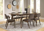 Malone 2 Grey Fabric/Dark Walnut Wood Side Chairs