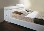 Manjot White PU Leather King Storage Bed