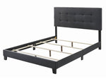 Mapes Charcoal Fabric Upholstered King Panel Bed