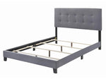 Mapes Grey Fabric Upholstered King Panel Bed