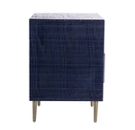 Marco Lacquer Indigo Textured Veneer Side Table