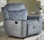 Mariana Silver Gray Fabric Manual Recliner