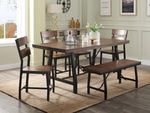 Mariatu 2 Oak Wood/Black Metal Side Chairs