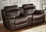 Marille Brown Manual Recliner Loveseat