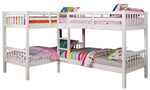 Marquette White Wood Quadruple Twin Bunk Bed