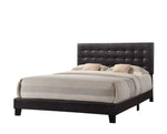 Masate Espresso PU Leather Queen Bed