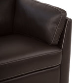 Matias Chocolate Leather Chair with Sloped Armrests