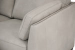 Matias Dusty White Leather Sofa with Sloped Armrests