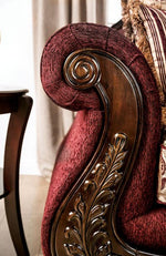 Matteo Burgundy Chenille Loveseat