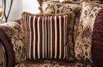 Matteo Burgundy Chenille Loveseat