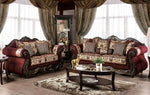 Matteo Burgundy Chenille Loveseat