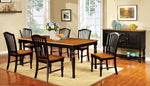 Mayville 2 Black/Antique Oak Wood Side Chairs