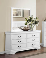 Mayville Classic White Wood Frame Dresser Mirror