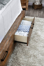 Mcallen Weathered Light Oak Wood King Bed