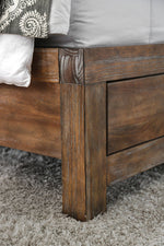 Mcallen Weathered Light Oak Wood King Bed