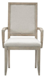 Mckewen 2 Light Gray Wood/Neutral Fabric Arm Chairs