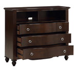 Meghan Espresso Wood 3-Drawer Media Chest