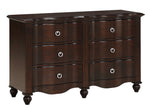 Meghan Espresso Wood 6-Drawer Dresser