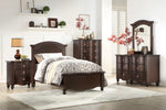 Meghan Espresso Wood Twin Panel Bed