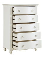 Meghan White Wood 5-Drawer Chest