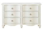 Meghan White Wood 6-Drawer Dresser