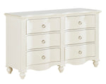 Meghan White Wood 6-Drawer Dresser