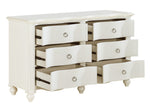 Meghan White Wood 6-Drawer Dresser