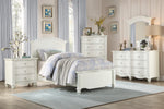 Meghan White Wood Full Panel Bed