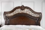 Menodora Brown Cherry Wood Cal King Bed