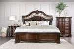 Menodora Brown Cherry Wood Cal King Bed