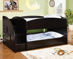 Merritt Black Wood Twin over Twin Bunk Bed