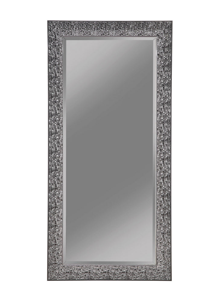 Michela Black Rectangular Mirror with Mosaic Frame