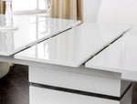 Midvale Contemporary White/Chrome Dining Table