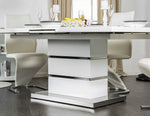 Midvale Contemporary White/Chrome Dining Table