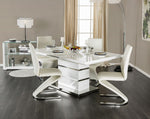 Midvale Contemporary White/Chrome Dining Table