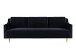 Milan Black Velvet Sofa (Oversized)