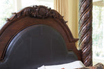 North Shore Dark Brown Wood Cal King Canopy Bed (Oversized)