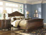 North Shore Dark Brown Wood Cal King Sleigh Bed (Oversized)