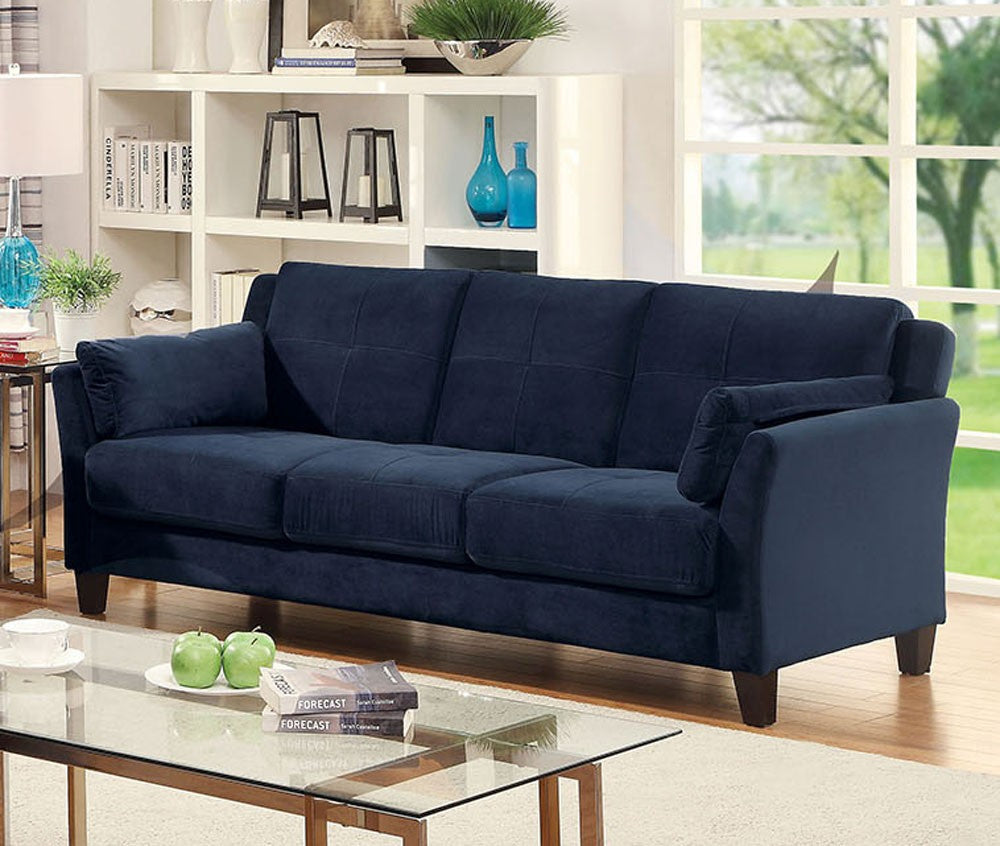 Ysabel Navy Flannelette Fabric Sofa