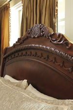 North Shore Dark Brown Wood Queen Sleigh Bed