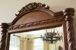 North Shore Dark Brown Wood Dresser Mirror